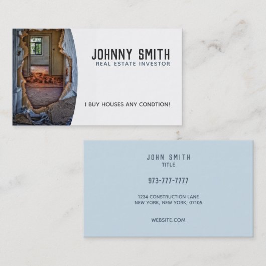 実在資産投資家名刺 名刺 (正面/裏面)