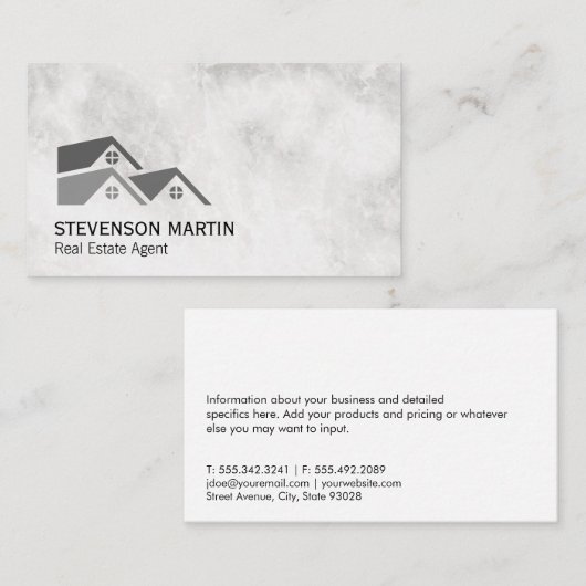 実在資産投資家 | エグゼクティブマーブル | 不動産仲介業者 名刺 (正面/裏面)