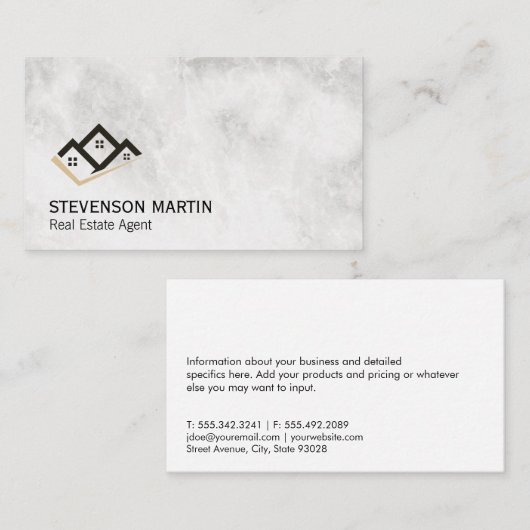 実在資産投資家 | エグゼクティブマーブル 名刺 (正面/裏面)