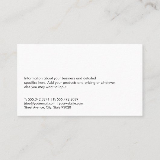 実在資産投資家 |プロパティマネージャ |大理石 名刺 (裏面)