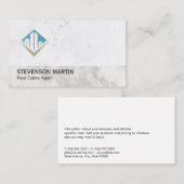 実在資産投資家 |プロパティマネージャ |大理石 名刺 (正面/裏面)