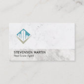 実在資産投資家 |プロパティマネージャ |大理石 名刺 (正面)