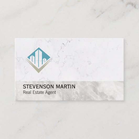 実在資産投資家 |プロパティマネージャ |大理石 名刺 (正面)