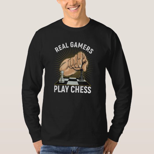 実在遊チェスチェス棋士対戦者 Tシャツ (正面)