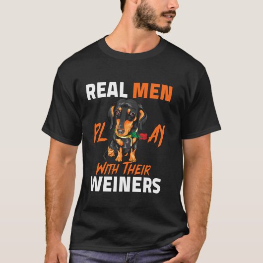 実在遊人のウィーナーおもしろいDachshund I Tシャツ (正面)