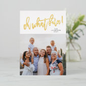 実在金ゴールドオー何おもしろいクリスマスフォト 箔シーズンカード (立ち正面)