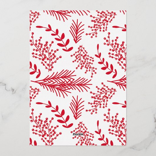 実在金ゴールドオー何おもしろいクリスマスフォト 箔シーズンカード (裏面)