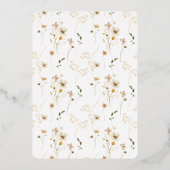 実在金ゴールドサークルモノグラムリース乾燥野花 箔招待状 (裏面)