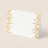 実在金ゴールドジョエウノエルタイポグラフィパインスノーフレーク 箔カード (正面)