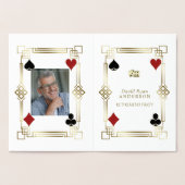 実在金ゴールドトランプのポーカー退職パーティー 箔カード (内部)