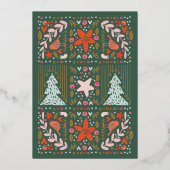 実在金ゴールドメリーのクリスマス写真 箔シーズンカード (裏面)