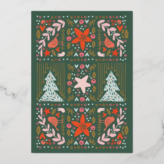 実在金ゴールドメリーのクリスマス写真 箔シーズンカード (裏面)