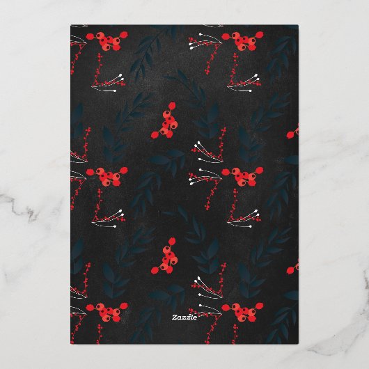 実在金ゴールドメリークリスマスの手紙の渦巻き写真 箔シーズンカード (裏面)