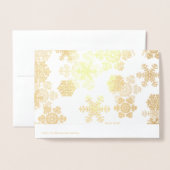 実在金ゴールドメリークリスマス&ハッピーニューイヤー 箔カード (裏面封筒付き)