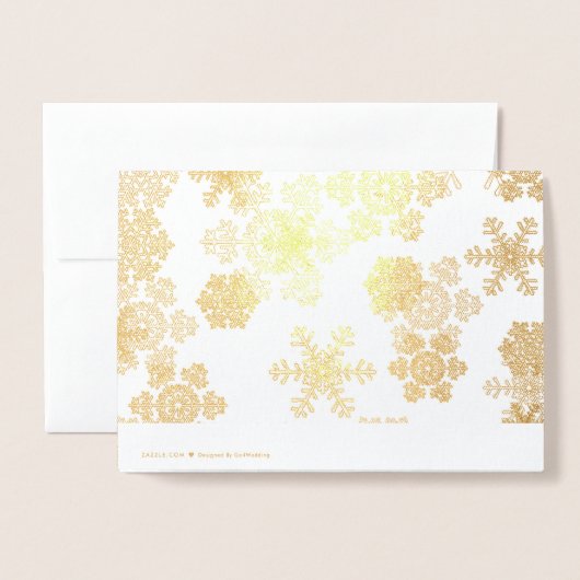 実在金ゴールドメリークリスマス&ハッピーニューイヤー 箔カード (裏面封筒付き)