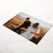 実在金ゴールドレタリングエレガント、クリスマス写真 箔シーズンカード (回転した状態)