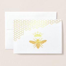 実在金ゴールド箔クイーンビー 箔カード