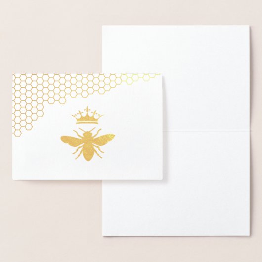 実在金ゴールド箔クイーンビー 箔カード (ディスプレー)