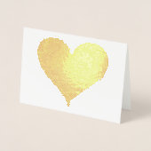 実在金ゴールド箔ハート 箔カード (正面)