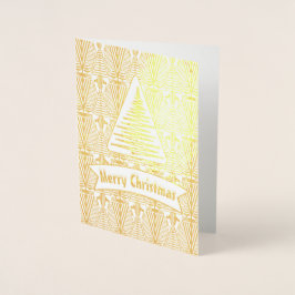 実在金ゴールド素晴らしギャツビーアールデコメリークリスマス 箔カード