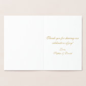 実在金ゴールド素晴らしギャツビーアールデコ30周年記念 箔カード (内部)