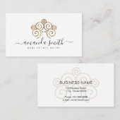 実在金ゴールド色のツリーハウス付き不動産業者 名刺 (正面/裏面)