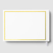 実在金モダン箔ホワイトと金ゴールド結婚ズ ゲストブック (裏面)