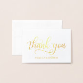 実在金箔ありがとうご結婚ざう |と写真 箔カード (封筒付き正面)