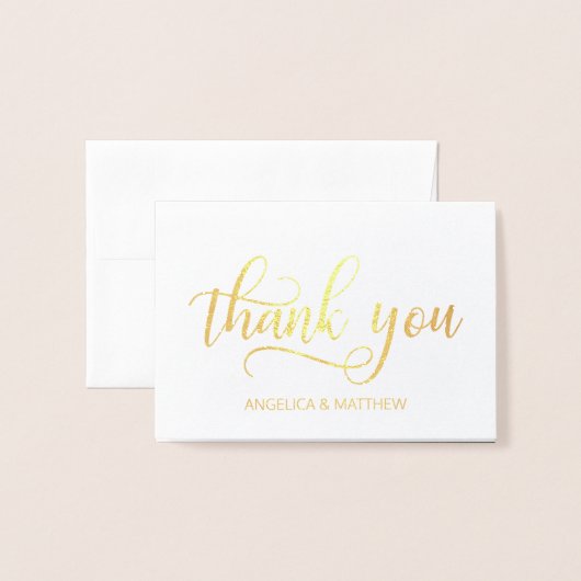 実在金箔ありがとうご結婚ざう |と写真 箔カード (封筒付き正面)