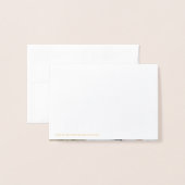 実在金箔ありがとうご結婚ざう |と写真 箔カード (裏面封筒付き)