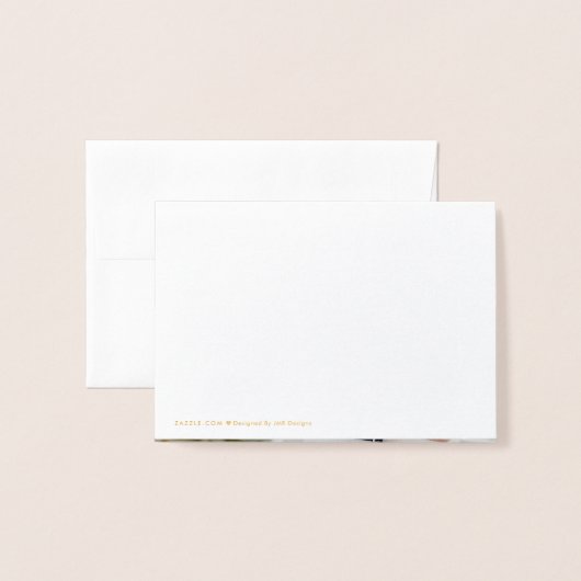 実在金箔ありがとうご結婚ざう |と写真 箔カード (裏面封筒付き)