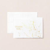 実在金箔ありがとうご結婚ざう |と写真 箔カード (封筒付き正面)