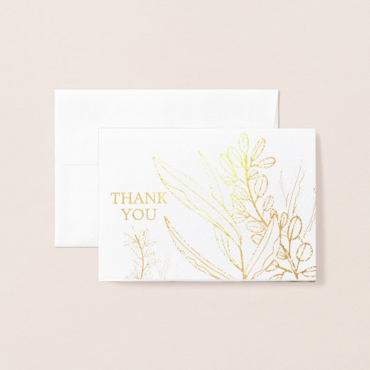 実在金箔ありがとうご結婚ざう |と写真 箔カード (封筒付き正面)