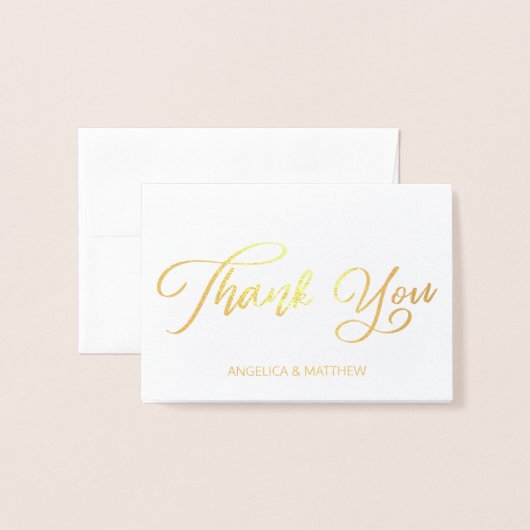 実在金箔ありがとうご結婚ざう |と写真 箔カード (封筒付き正面)