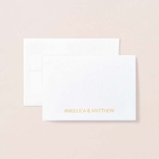 実在金箔ありがとうご結婚ざう |と写真 箔カード (封筒付き正面)