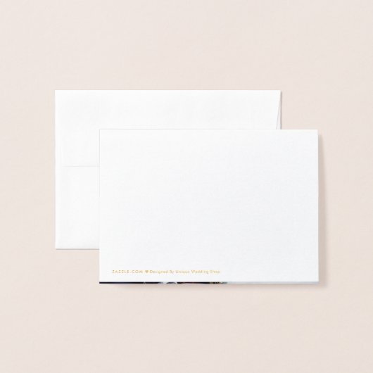 実在金箔ありがと結婚う | (フォトフォイル付き) 箔カード (裏面封筒付き)