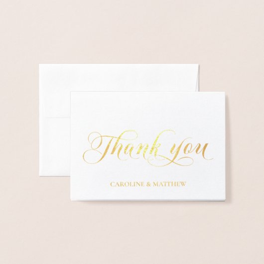 実在金箔ありがと結婚う | (フォトフォイル付き) 箔カード (封筒付き正面)