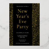 実在金箔エレガントニューイヤーイブパーティー招待状 箔招待状 (正面)