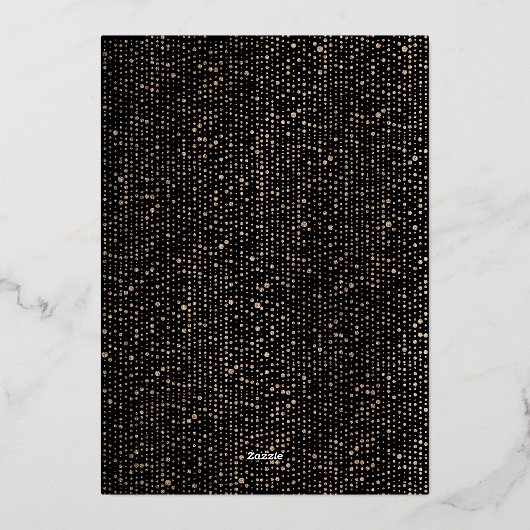 実在金箔エレガントニューイヤーイブパーティー招待状 箔招待状 (裏面)