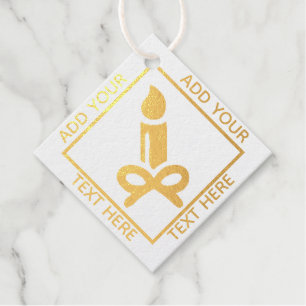 実在金箔キャンドルカスタムプレゼント フェイバータグ