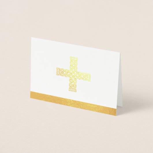 実在金箔クロスノートカード 箔カード (正面)