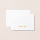 実在金箔クロスノートカード 箔カード (裏面封筒付き)