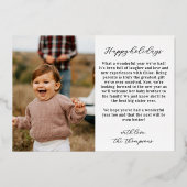 実在金箔タイポグラフィ最高の年前写真 箔シーズンカード (裏面)