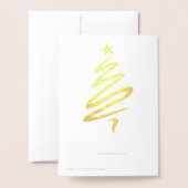 実在金箔パーソナライズされた写真ホリデーカード 箔カード (裏面封筒付き)