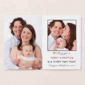 実在金箔パーソナライズされた写真ホリデーカード 箔カード (内部)