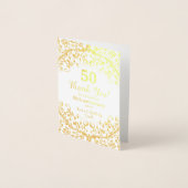 実在金箔50周年結婚感謝 箔カード (正面)