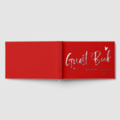 実在銀の書跡モダン結婚の ゲストブック (全面)