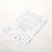 実在銀箔フラワーズ婚約パーティエレガント 箔招待状 (回転した状態)