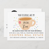 実在領土茶紹介のお知らせ 案内ポストカード (正面/裏面)