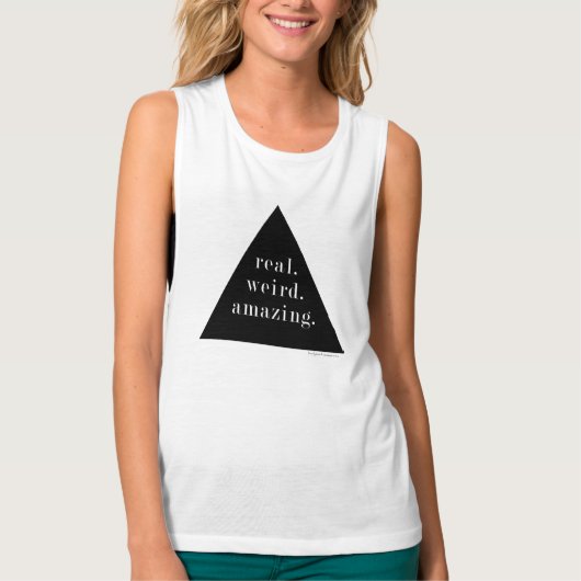 実在風変わり..すごい。 – マッスルタンク Tシャツ (正面)